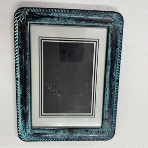 Shabby Chic Black Turquoise Picture Frame 7 X 9 Boho Decor